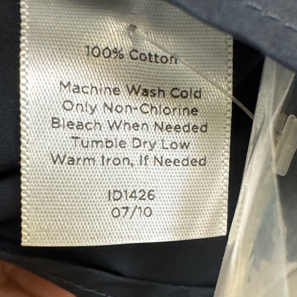 Talbots Navy Ruffled Button-Down Blouse - image 6